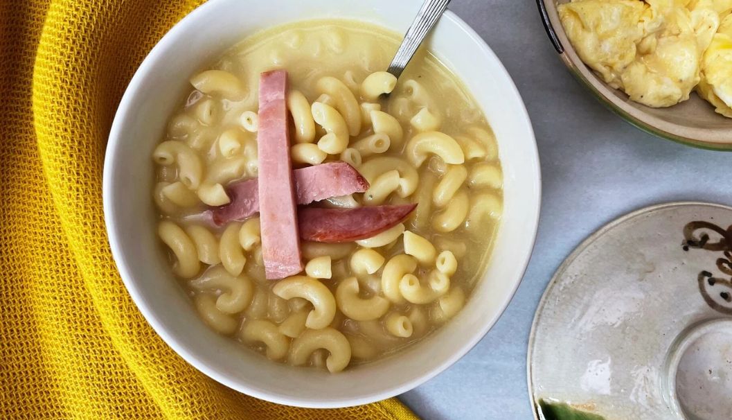 Special Breakfast: Ham and Macaroni Soup